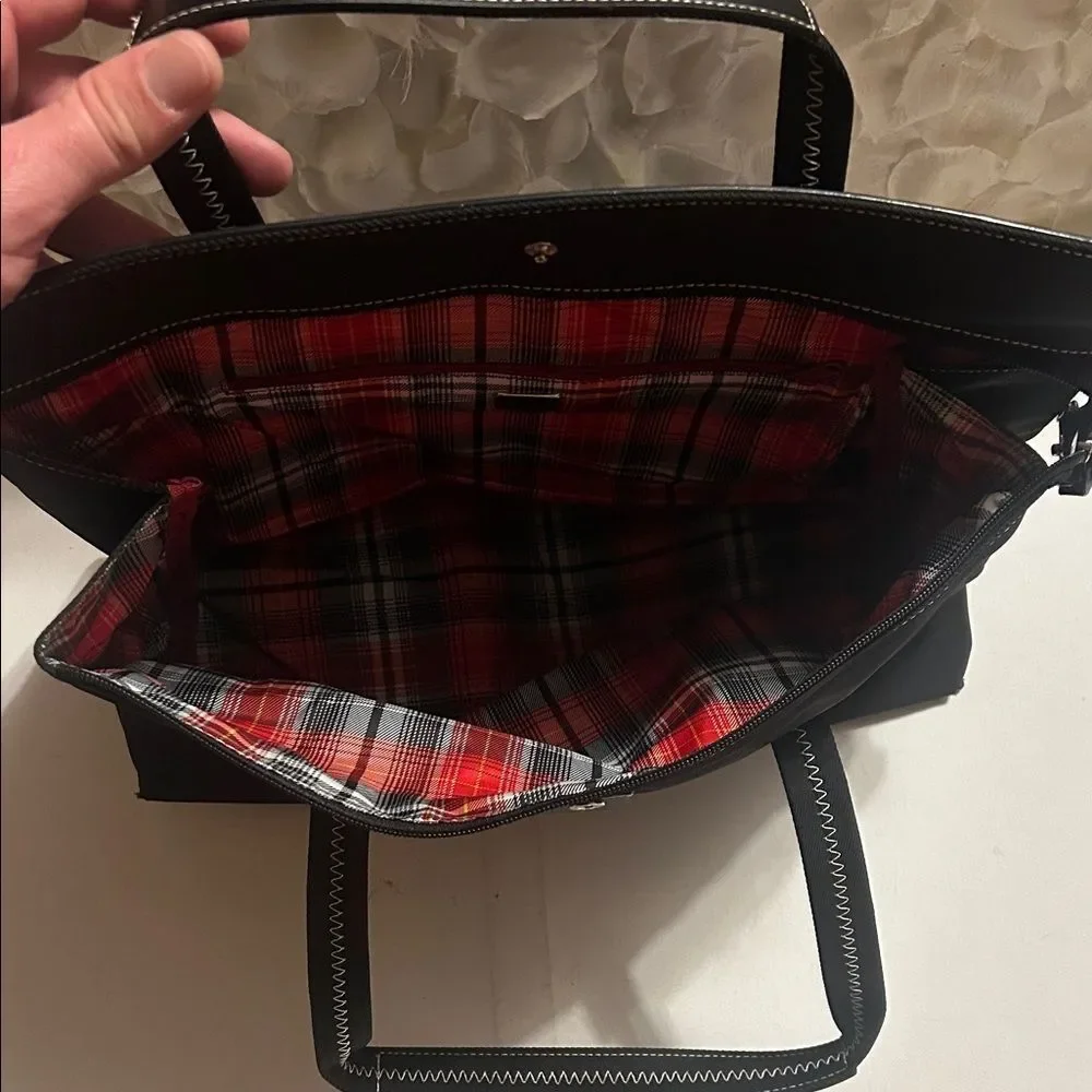Maxx New York Black Tote with White Accents